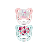 Pack de 2 sucettes Lapine fraises Prevent 0-6 mois Dr brown's